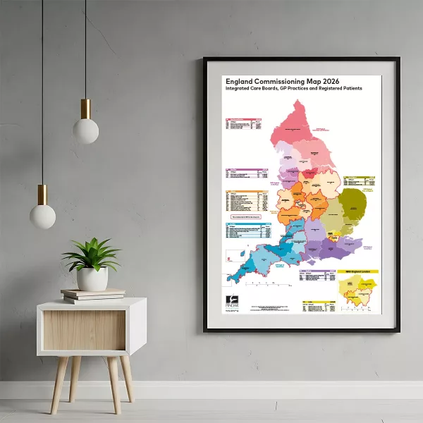 Icb Map NHS ICB Map (England Commissioning Map) 2026 | MapShop