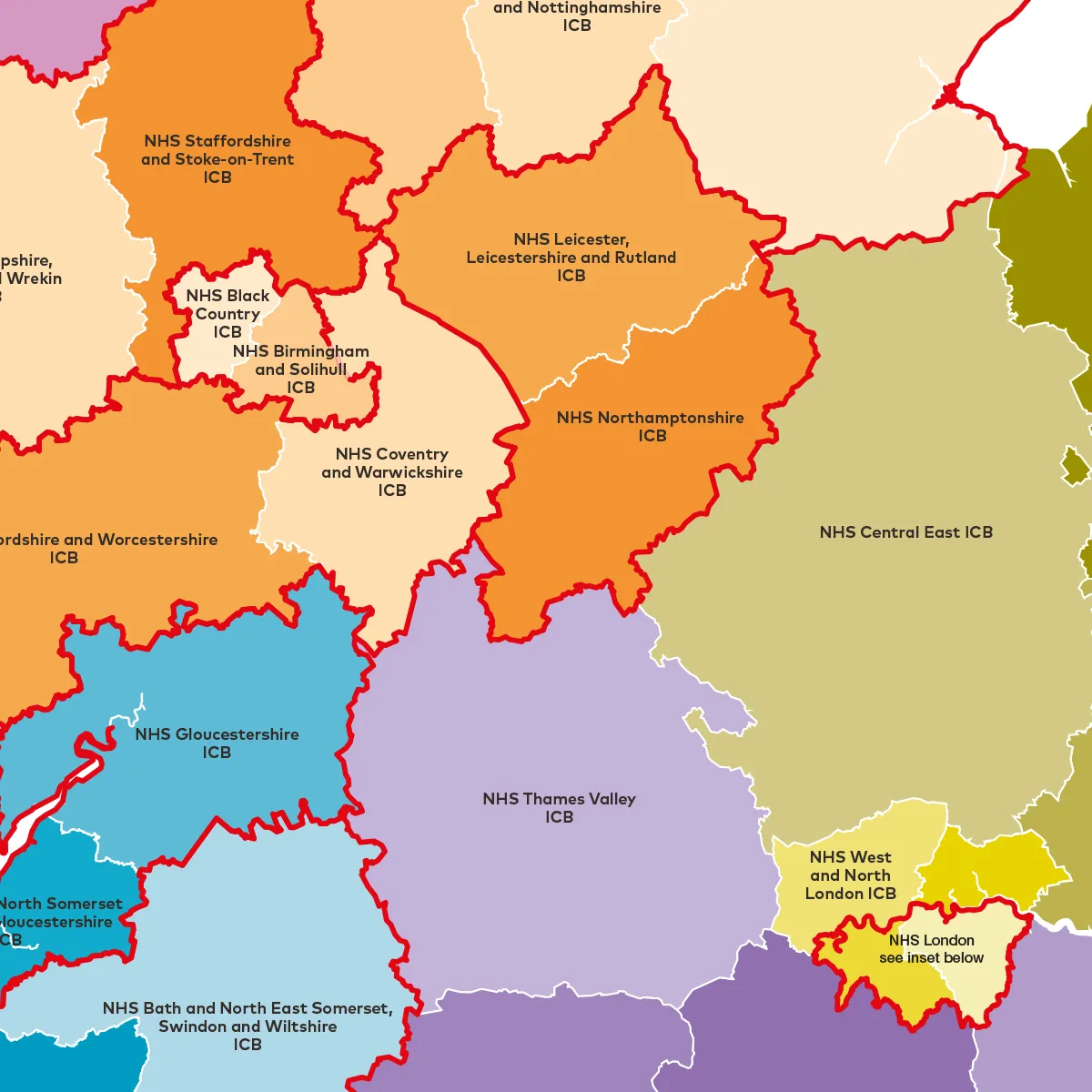 Sample area detail from the 2026 UK Integrated Care Boards map