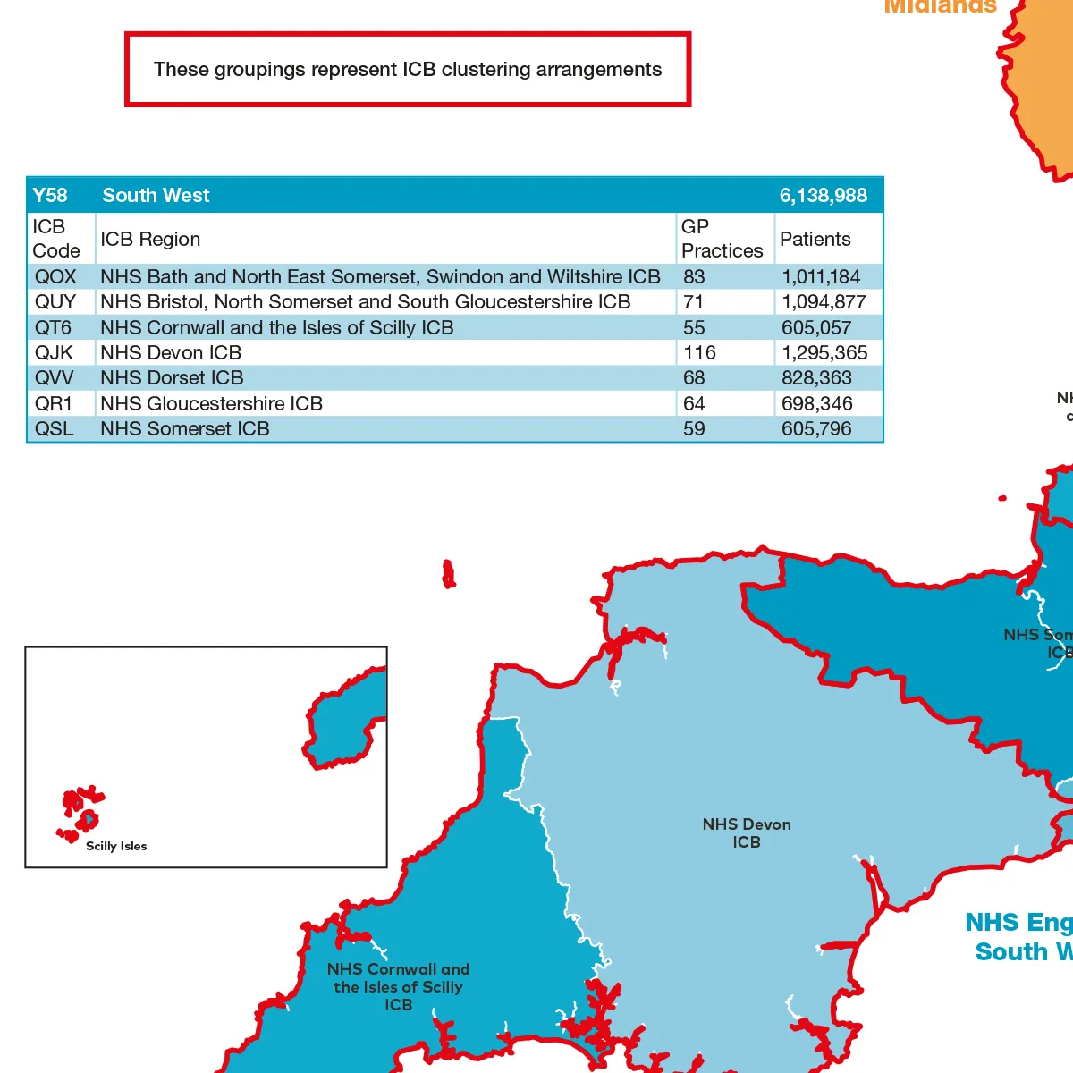 Sample area detail from the 2026 UK Integrated Care Boards map
