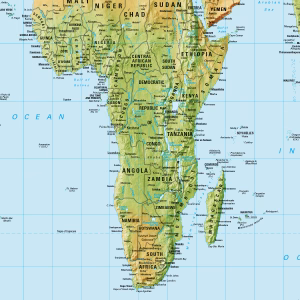 Peters Equal Area World Map (Environmental)