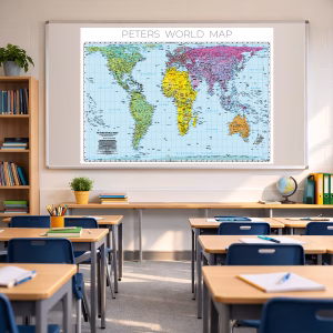 Peters Projection Wall Map