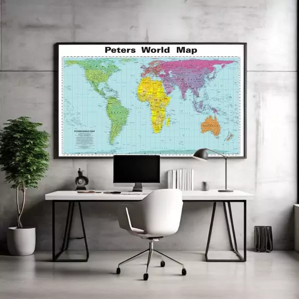 Peters Equal Area World Map (Political)