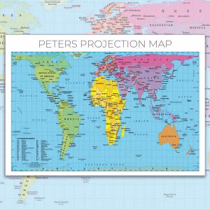 Peters Projection Map (Political) (simple)