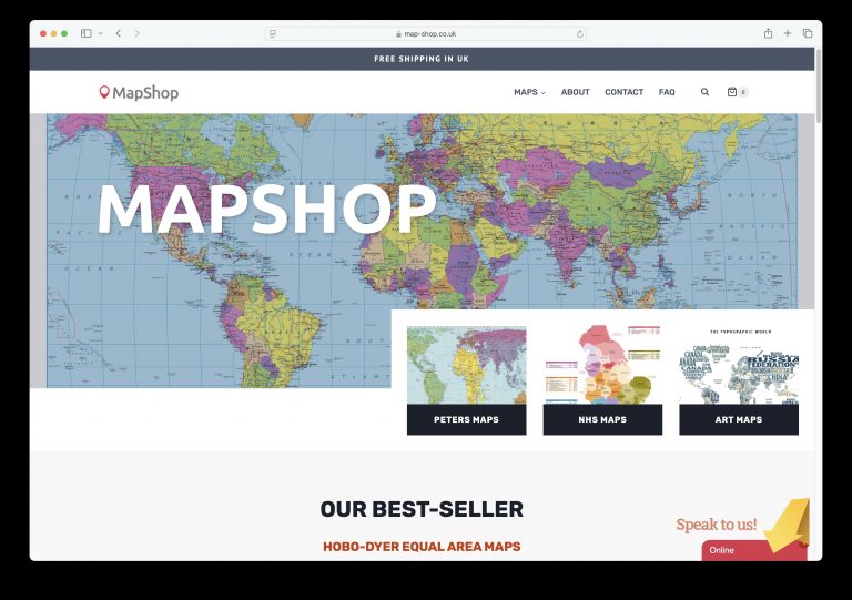 MapShop website