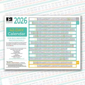 UK Bus Registration Calendars | 42, 56 & 70 Day Lookahead