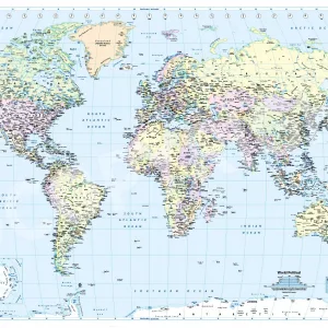Modified Gall World Projection Map