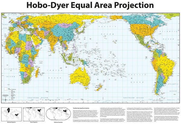 Hobo-Dyer Equal Area World Maps