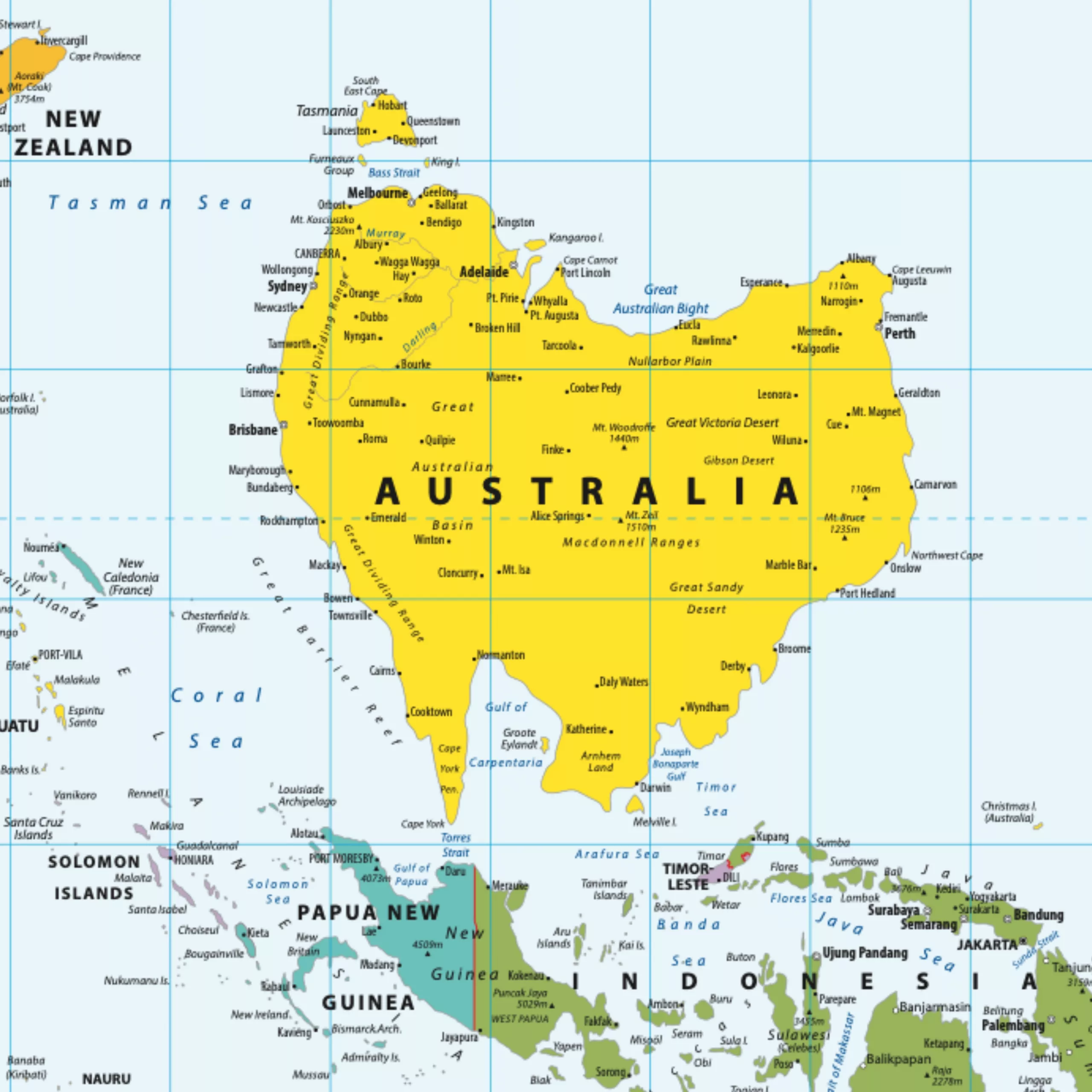 Hobo-Dyer, Modern, English, South pole up, detailed cartography