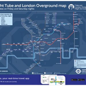 Official TfL Night Tube Map & London Overground Map