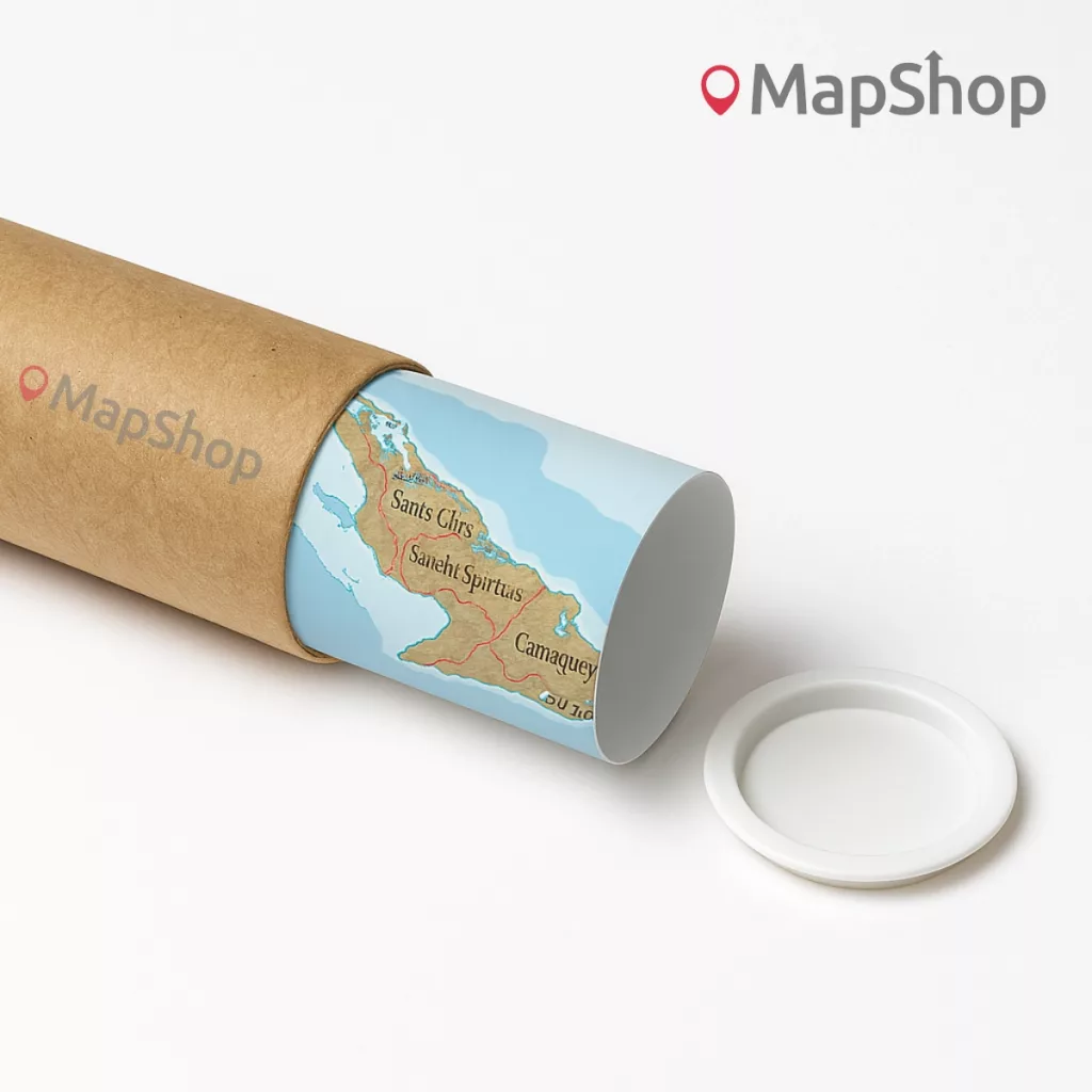 MapShop Posters are normally sent in sturdy tubes