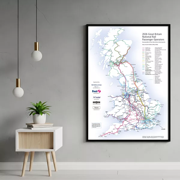 UK Railway Network Map 2026 Framed MapShop Official Rail Map Ms01005 Bd Uk Railway Map Framed 2