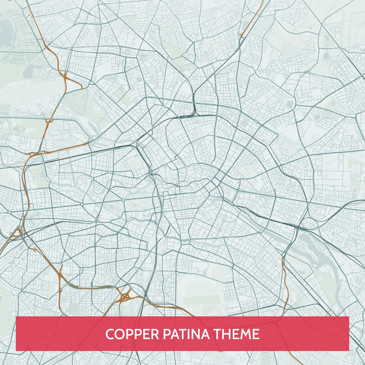 City Maps Theme - Copper Patina