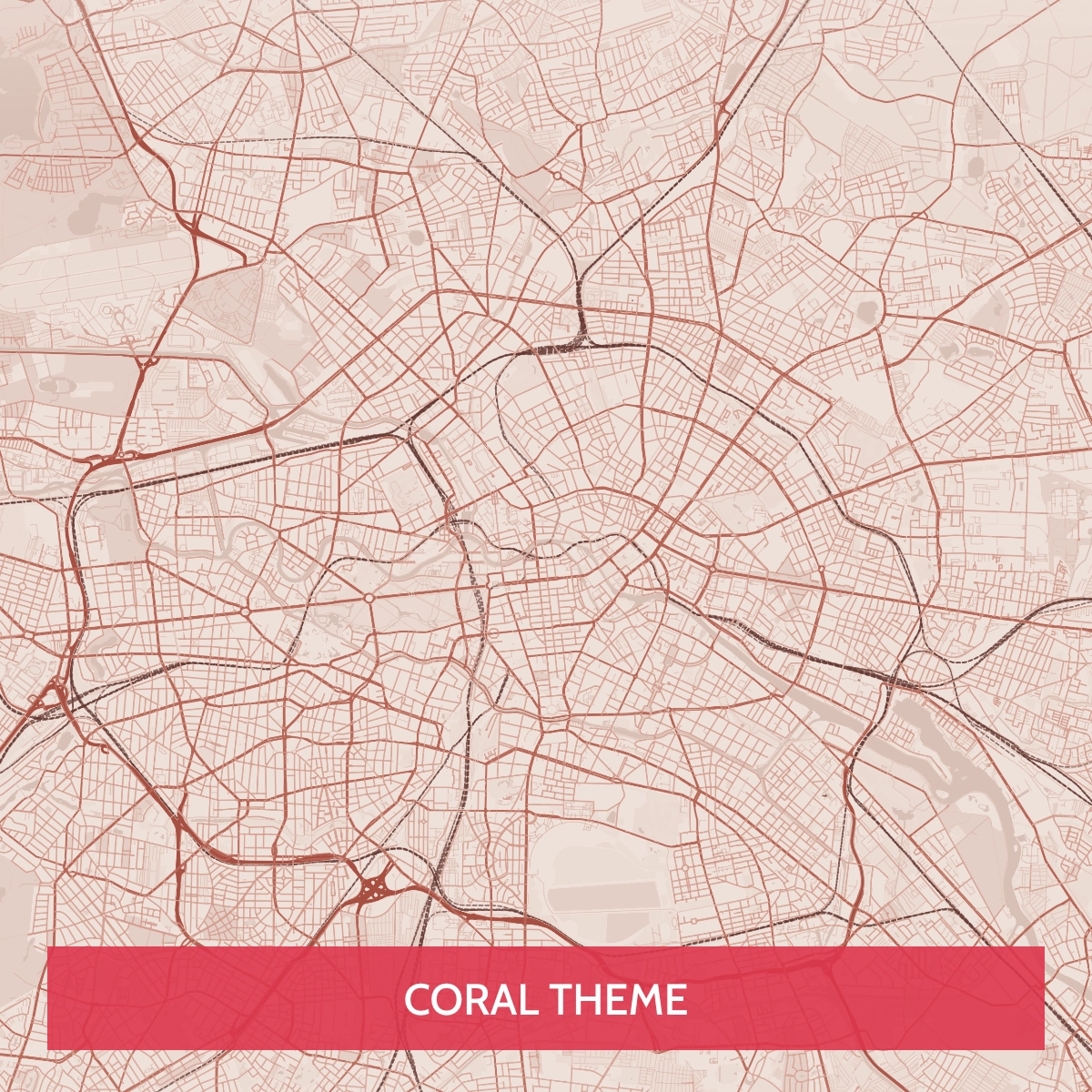 City Maps Theme - Coral