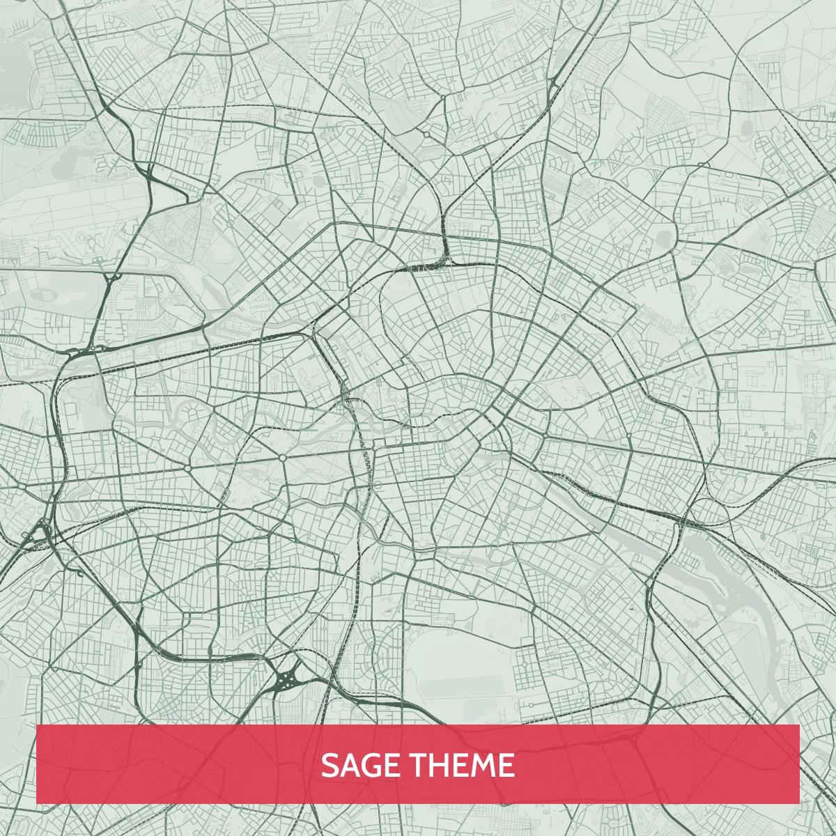City Maps Theme - Sage