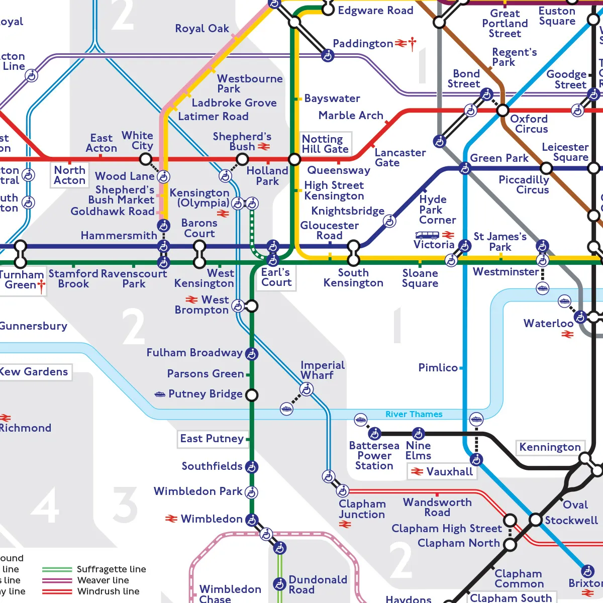 Official TfL Tube Map (Zonal Version)